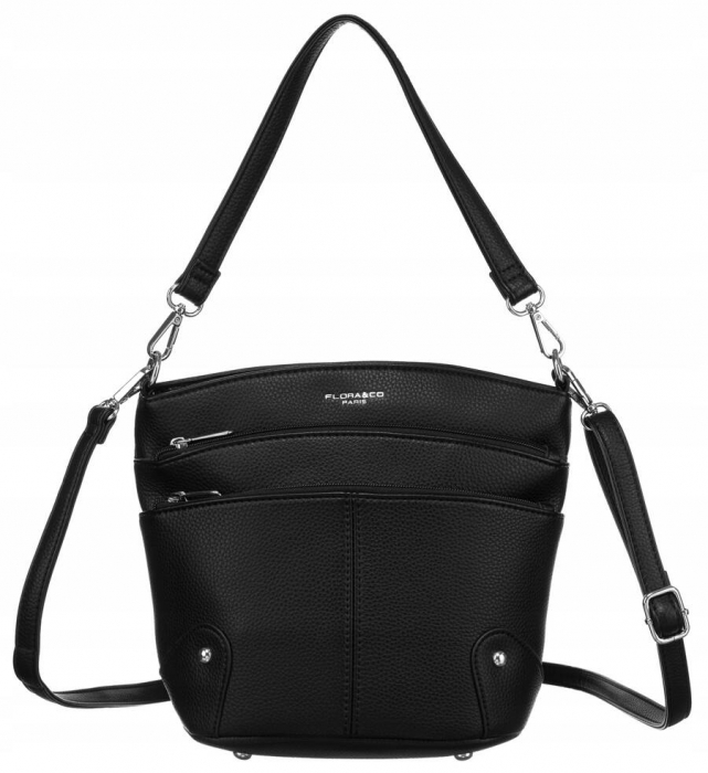 Geanta de dama cu bareta si maner detasabil - David Jones PTR-F6938 NOIR [2]