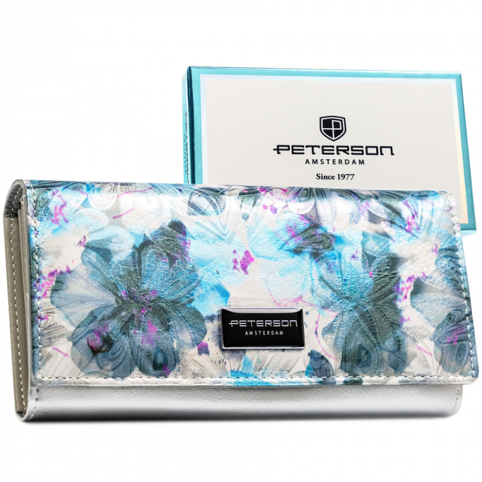 Portofel dama din piele naturala Peterson PTR-PTN PX27-1-NPK BLUE [1]