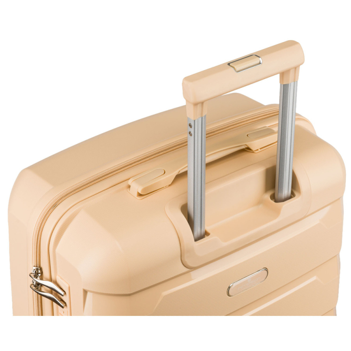 Valiză bej din polipropilenă cu mâner telescopic extensibil și încuietoare cu combinație - Peterson PTR-PTN HPP-01-W-M-1853 [7]