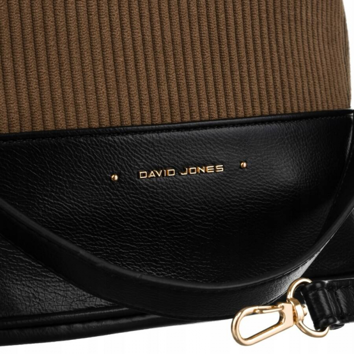 Geanta de dama din piele ecologica cu bareta detasabila - David Jones PTR-6877-2 KHAKI [4]