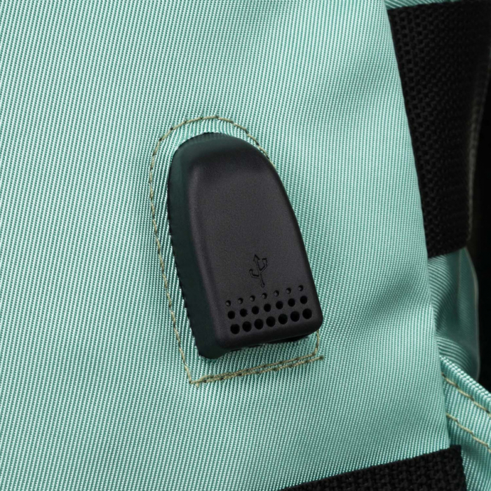 Rucsac de voiaj turcoaz cu două compartimente, cu mâner pentru valiză și port USB - Peterson PTR-PTN APP-6677 TURQUOI [19]