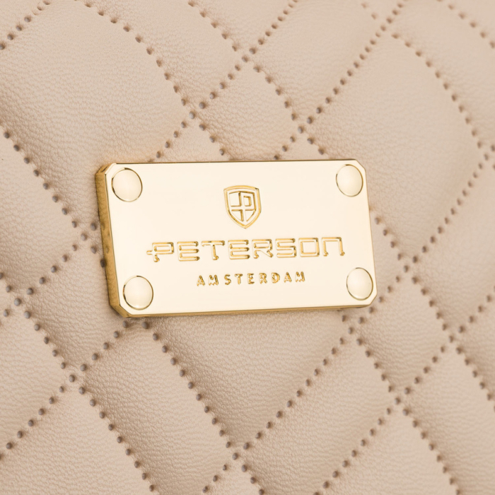 Geantă cosmetică cu un singur compartiment, din material sintetic, de culoare bej - Peterson PTR-PTN KOS-DA-10-3194 B [4]