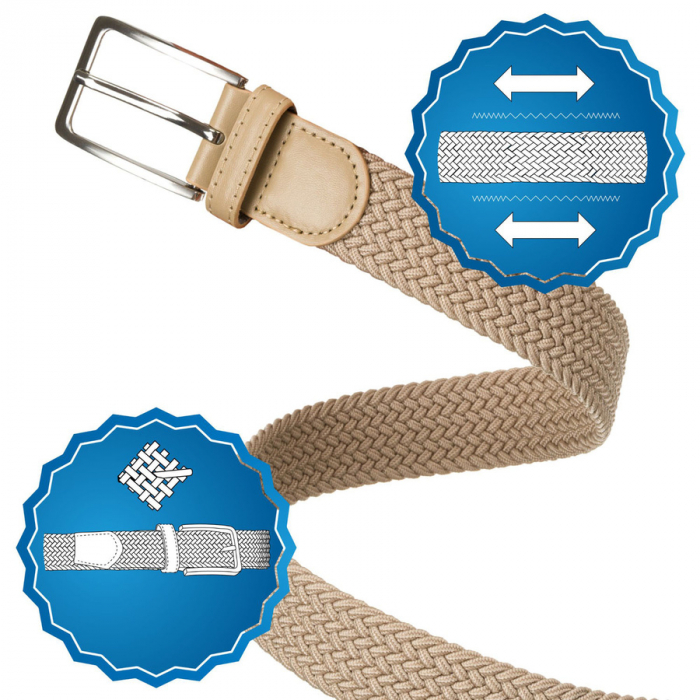 Curea elastică din pânză bej - Rovicky PTR-R-PAR-PU-115-0925 L. [5]