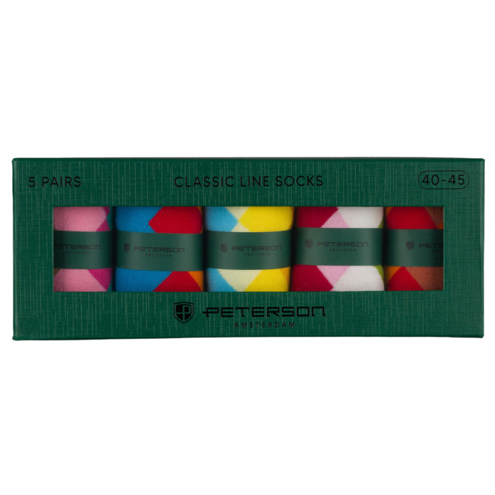 Set de 5 perechi de șosete bărbătești, mărimea 40-45, din bumbac și poliester - Peterson PTR-PTN SML-S5-40-45-RO2 [4]