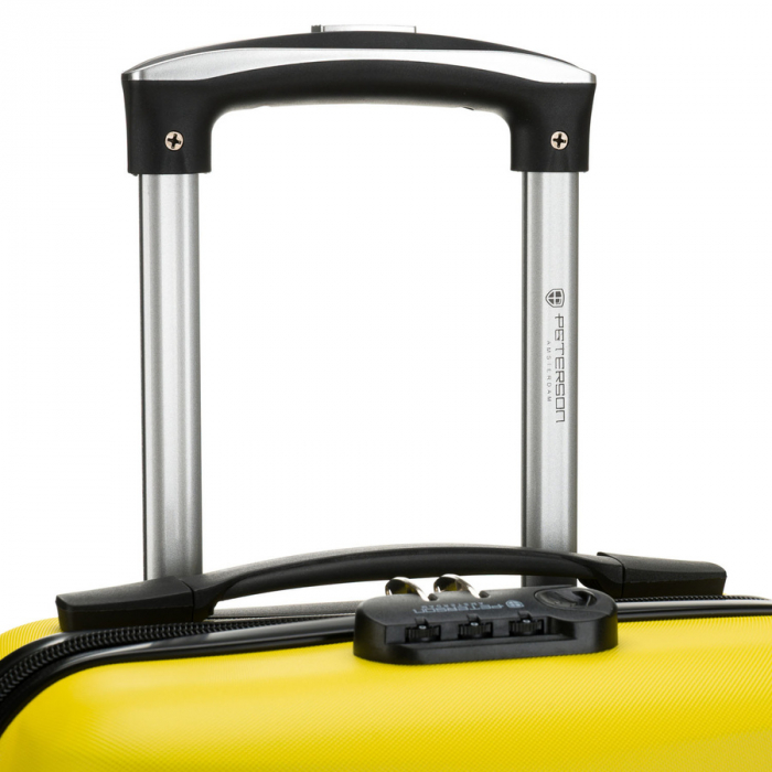 Valiză mică de cabină galbenă cu roți detașabile - Peterson PTR-PTN 5806-W-XS-4428 Y [8]