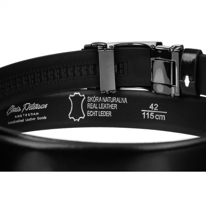 Curea din piele naturala pentru barbati Peterson PTR-PTN A017 BLACK [6]
