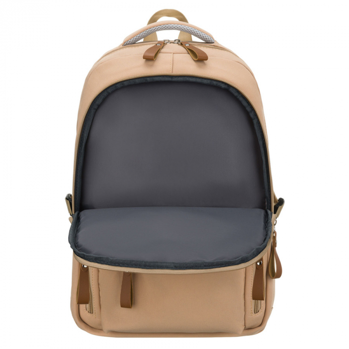 Rucsac școlar bej din poliester cu compartiment pentru laptop și închidere cu fermoar - Peterson PTR-PTN BHX-01-9273 Beig [8]