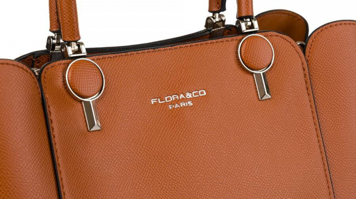 Geanta de dama incapatoare din piele ecologica - Flora&Co PTR-F2581 CAMEL [5]