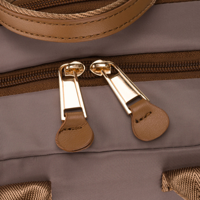 Rucsac de damă bej din nylon cu bretele reglabile și închidere cu fermoar - Peterson PTR-PTN JN-08-0016 BEIGE [11]