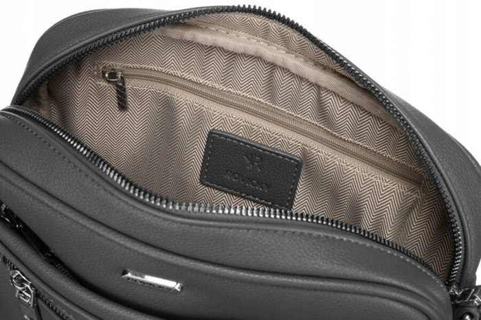 Geanta messenger dama din piele ecologica - Rovicky PTR-R-074-01-0539 GRA [5]