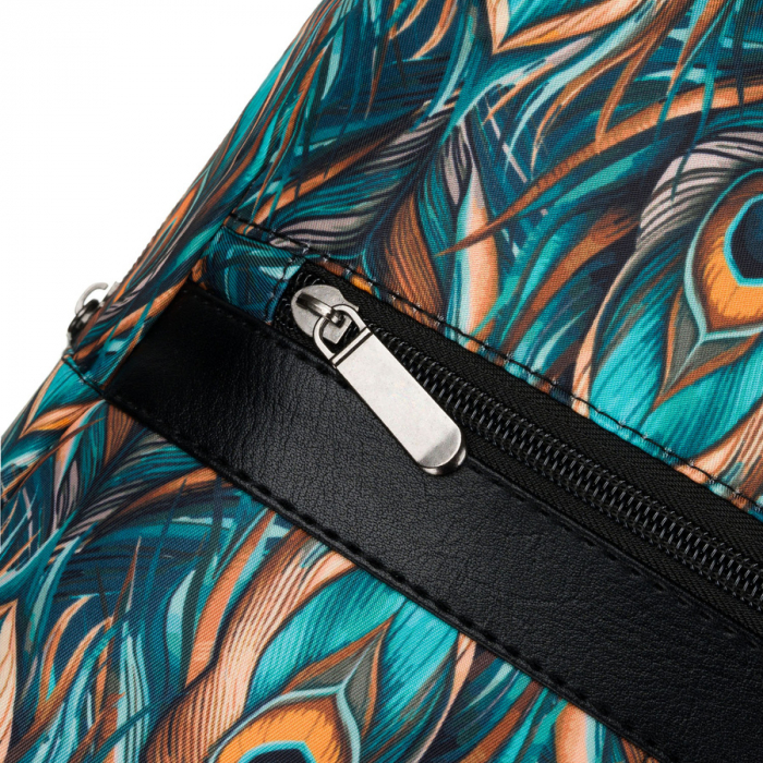 Rucsac de damă din poliester multicolor cu un model modern cu pene de păun - Rovicky PTR-R-PL15601-8985 18 [6]
