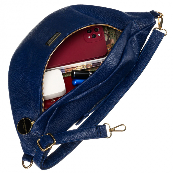 Borsetă sport bleumarin pentru femei din piele ecologică, tip borseta sau geantă crossbody Peterson PTR-PTN SSY-2-F19 NAVY [9]