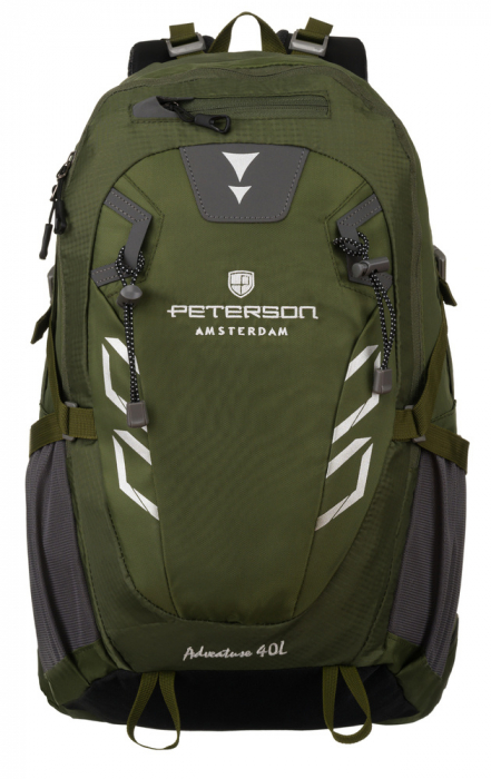 Rucsac de drumeție sport verde aventură cu fluier de salvare - Peterson PTR-PTN JPS-01-8474 GREE [4]