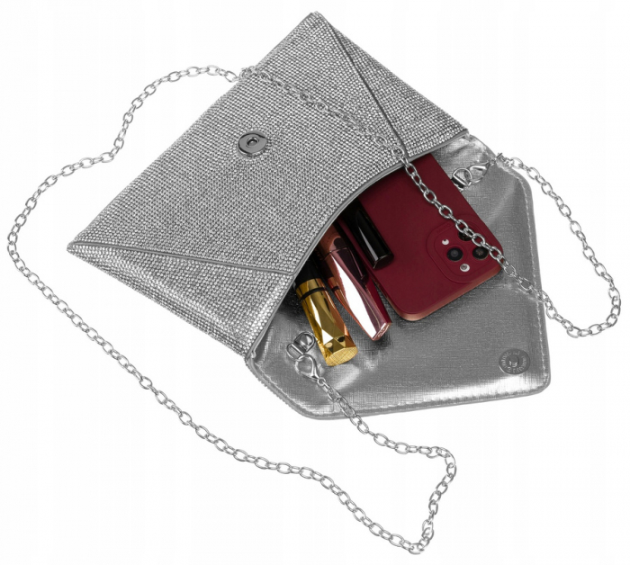 Geantă clutch de damă elegantă pe lant - Peterson PTR-PTN XS101-8719 SIL [6]