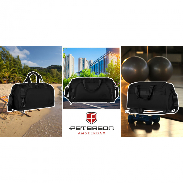 Geantă de călătorie neagră cu mâner pentru valiză - Peterson PTR-PTN 24427-8304 BLACK [3]