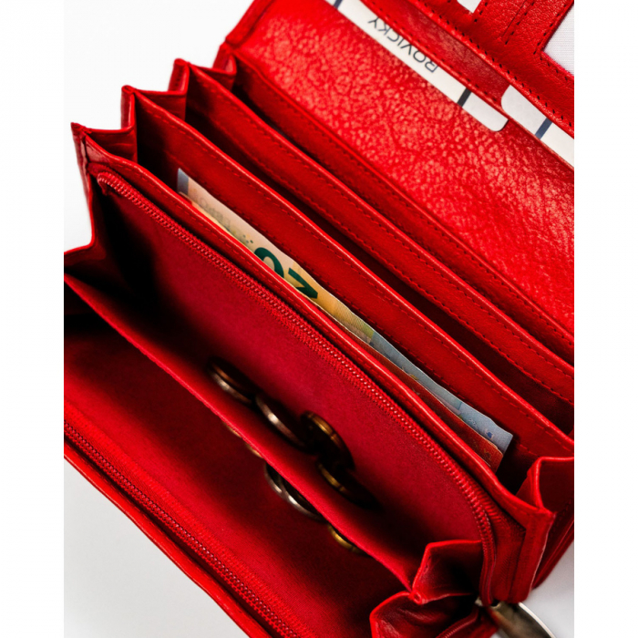 Portofel dama din piele naturala Rovicky PTR-R-D1521-NCD-BL RED [5]