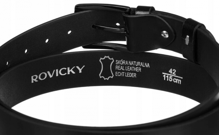 Curea bărbătească din piele cu cataramă clasică - Rovicky PTR-RV-27 [5]