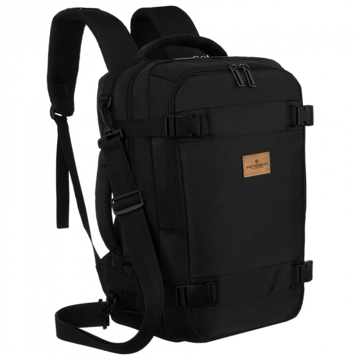 Rucsac de călătorie negru din poliester, perfect pentru bagajul de mână - Peterson PTR-PTN BIELIK-6491 BLAC [1]