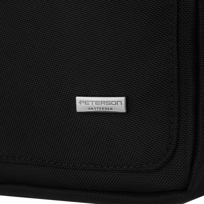 Geantă messenger mică și practică din Cordura neagră, cu închidere cu fermoar - Peterson PTR-PTN-73216-2119 BLACK [4]