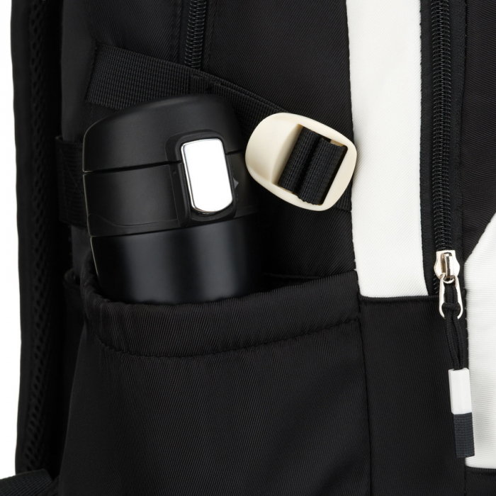 Rucsac școlar pentru copii din poliester, negru, cu compartiment pentru laptop, rezistent la umezeală - Peterson PTR-PTN 8592-1365 BLACK [17]
