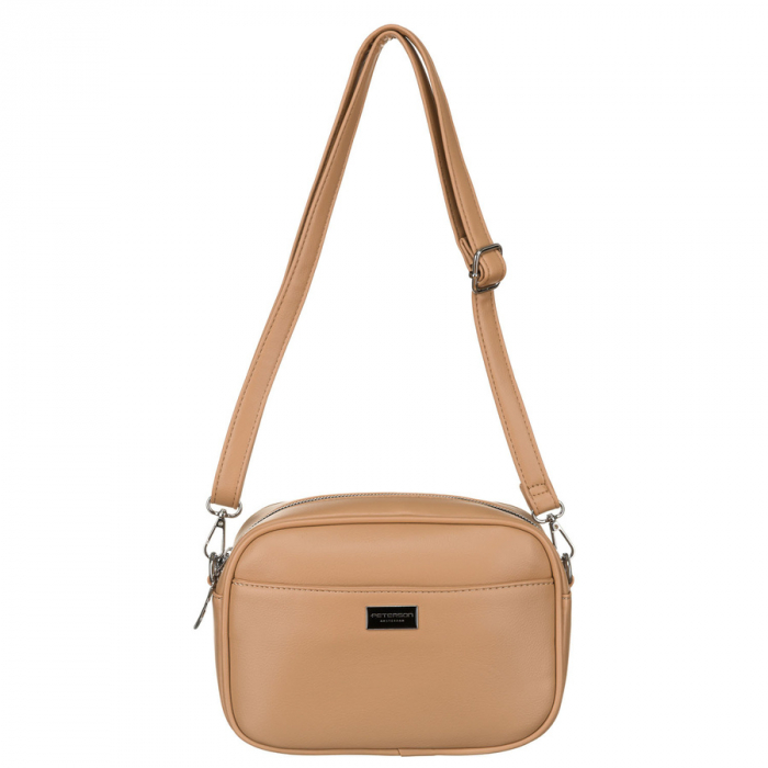 Geantă de damă urbană, bej, din piele ecologică, geantă crossbody Peterson PTR-PTN STY-2-PIL BAIGE [9]