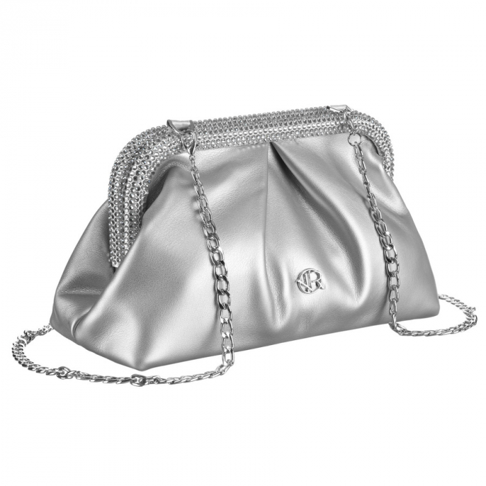 Geantă de damă elegantă, argintie, din piele ecologică - Rovicky R-XS020-4184 SILVER [2]