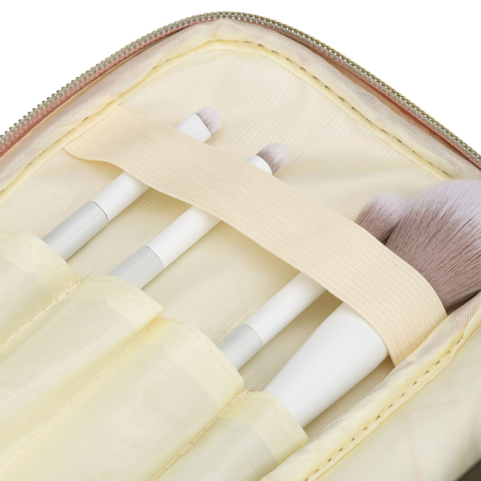 Geantă cosmetică roz cu un singur compartiment, din material sintetic și mâner practic - Peterson PTR-PTN KOS-DA-10-3200 P [8]