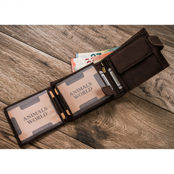 Portofel din piele naturala pentru barbati PTR-N992L-CHM-HORSE-BL B [8]