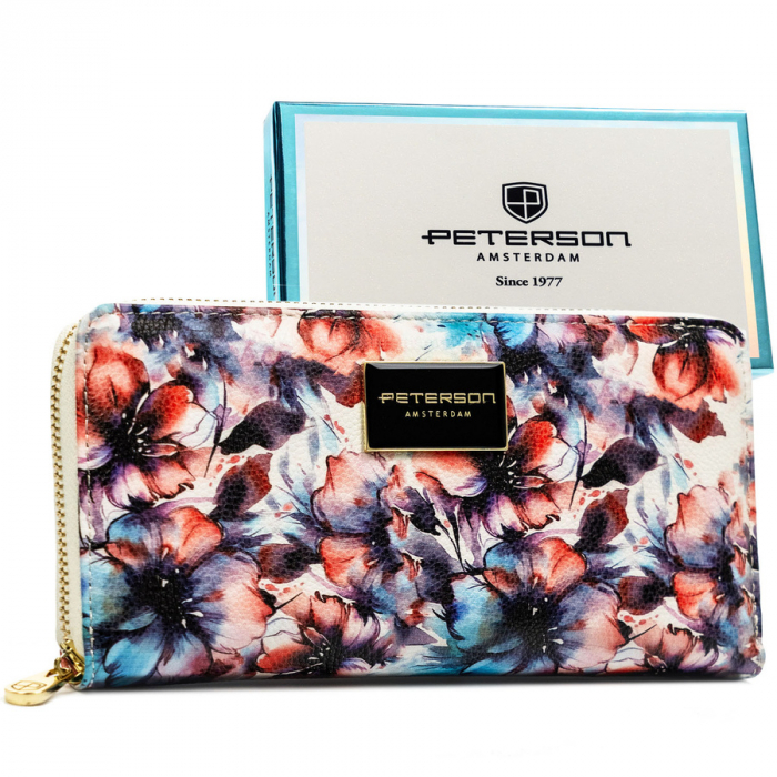 Portofel din piele pentru femei Peterson PTR-PTN PX25-PF2 BLUE [1]