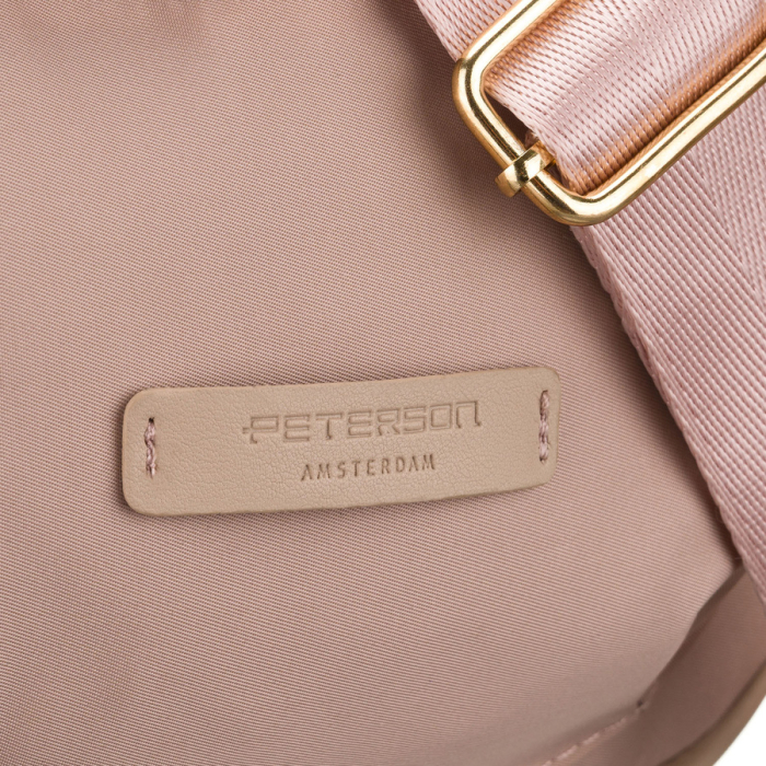 Geantă de damă roz din nailon cu închidere cu fermoar - Peterson PTR-PTN JN-14-0313 PINK [9]
