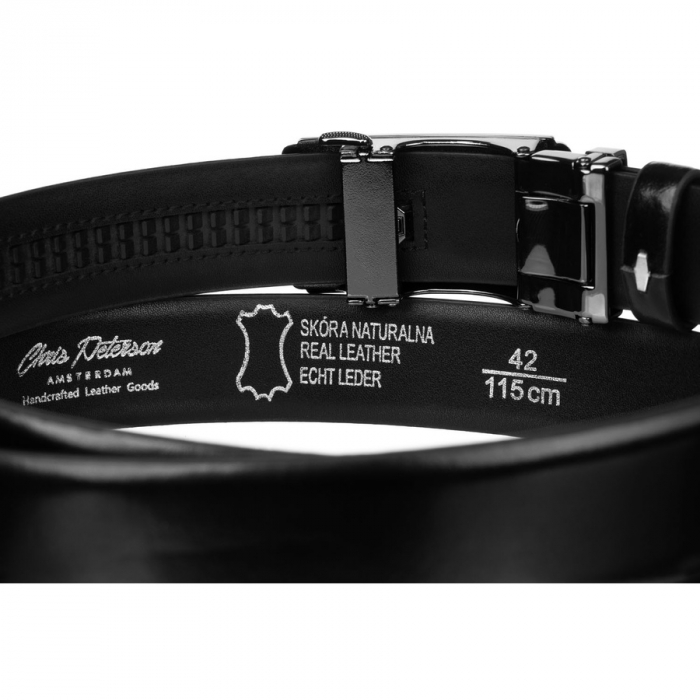 Curea din piele naturala pentru barbati Peterson PTR-PTN A016 BLACK [6]