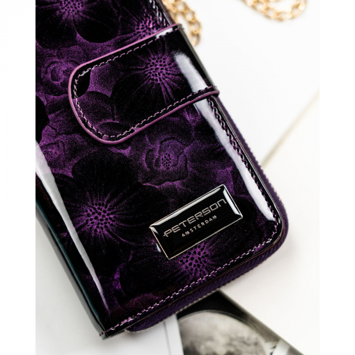 Portofel dama din piele naturala Peterson PTR-PTN PS116-FDS PURPLE [5]
