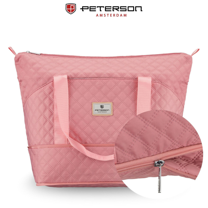 Geantă de antrenament din poliester roz, cu mânere confortabile - Peterson PTR-PTN PIK-02-8595 PINK [4]
