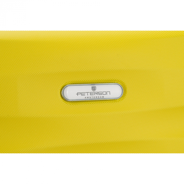 Valiză mică de cabină galbenă cu roți detașabile - Peterson PTR-PTN 5806-W-XS-4428 Y [12]