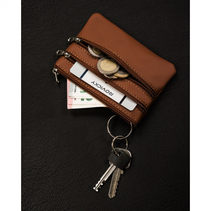 Husa pentru chei din piele de culoare maro deschis PTR-34800-ACL-1190 TAN&F [5]