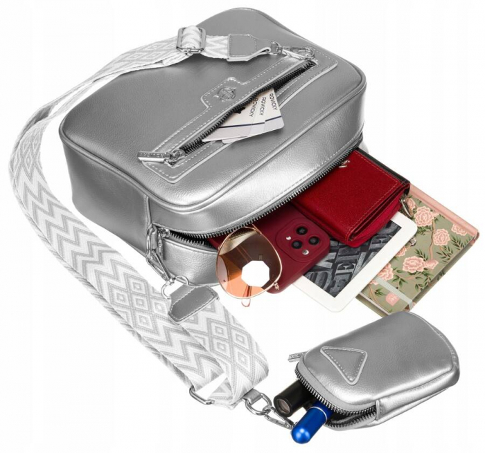 Geanta messenger dama din piele ecologica - Rovicky PTR-R-KP-05-HRH-4089 SIL [8]