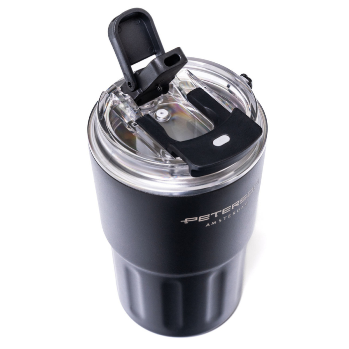 Cană termos neagră din oțel inoxidabil cu pereți dubli - Peterson PTR-PTN KT-01-360 BLACK [6]