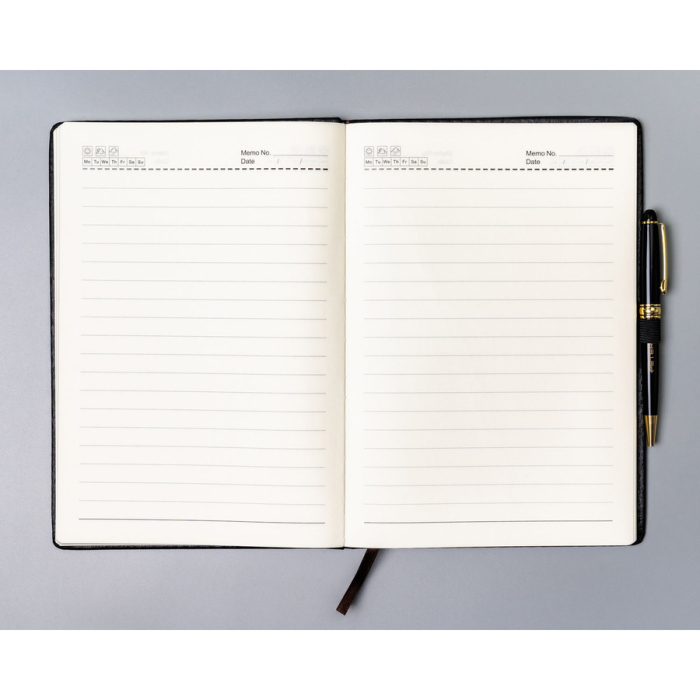 Caiet negru B5 cu linii imprimate - Peterson PTR-PTN NOT-6-LN-Q1 BLAC [6]