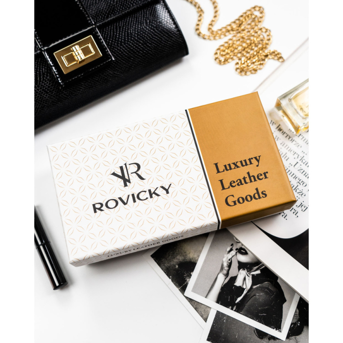 Portofel negru de damă din piele lăcuită cu sistem RFID - Rovicky RH-22-1-RS BLACK [10]