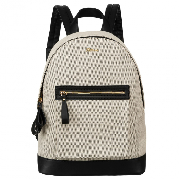 Rucsac mare, urban, pentru femei, de culoare bej, din pânză Peterson PTR-PTN CAN-05 NAT-BLACK [2]