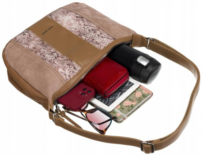 Geanta de dama din piele ecologica - David Jones PTR-6885-1 CAMEL [7]