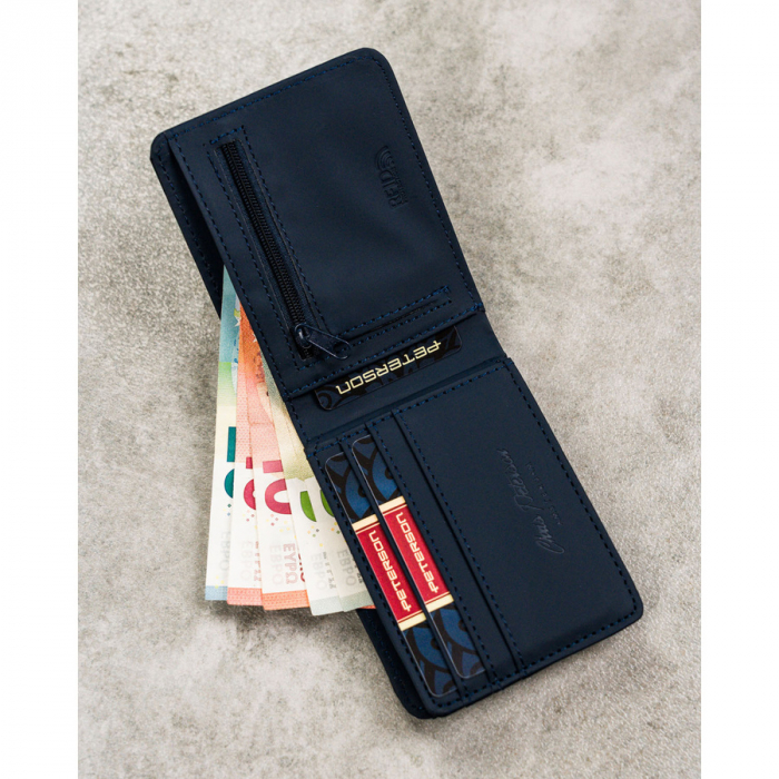 Portofel din piele pentru barbati Peterson PTR-PTN EH-07Z NAVY [8]