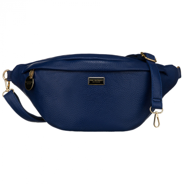 Borsetă sport bleumarin pentru femei din piele ecologică, tip borseta sau geantă crossbody Peterson PTR-PTN SSY-2-F19 NAVY [2]