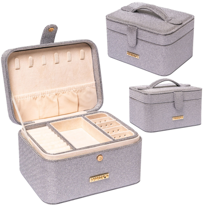 Cutie de bijuterii gri cu închidere magnetică - Peterson PTR-PTN SZK-09-3149 GREY [1]
