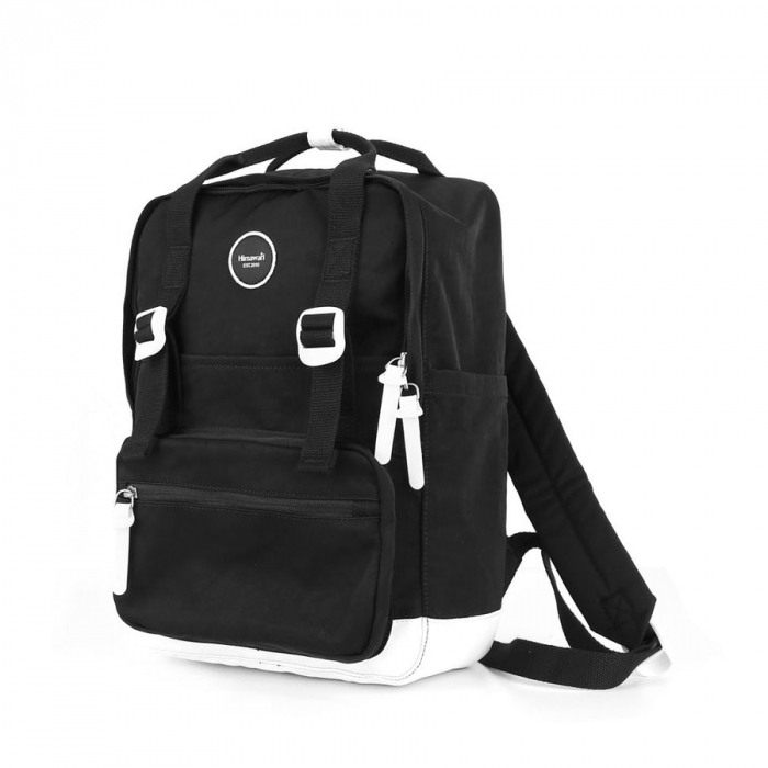 Rucsac negru, spațios, pentru femei, cu buzunar exterior - Himawari PTR-1088M-08 [2]