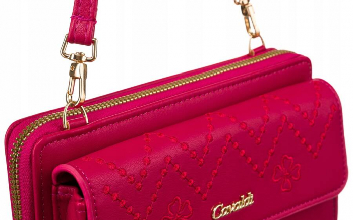 Poșetă-portofel elegant cu curea lungă - 4U Cavaldi PTR-M-13-1286 MAGENTA [5]