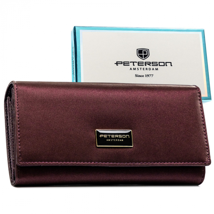 Portofel din piele pentru femei Peterson PTR-PTN PS122-HNL PURPLE [1]