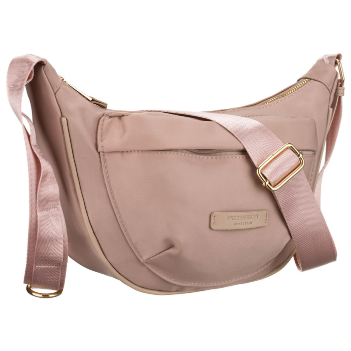 Geantă de damă roz din nailon cu închidere cu fermoar - Peterson PTR-PTN JN-14-0313 PINK [1]