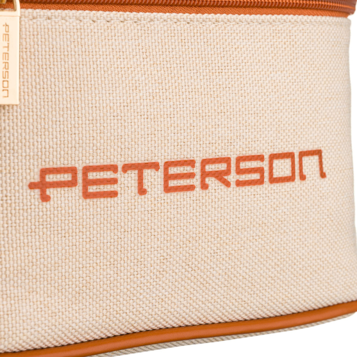 Geantă cosmetică din material sintetic bej și maro, cu mâner și închidere cu fermoar - Peterson PTR-PTN KOS-DA-16-3491 B [5]