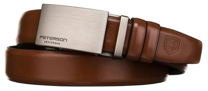 Curea pentru barbati din piele naturala Peterson PTR-PTN A005-85 BRO [2]